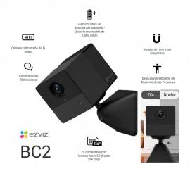 BC2 Cámara Wi-Fi con Batería para Hogar Inteligente