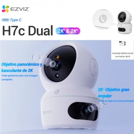 H7c Dual  2K⁺  2K⁺ Cámara Wi-Fi de Doble lente con rotación Horizontal y Vertical