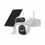 CAM IP PT DUAL EXTERIOR 4MP+4MP (WIFI/4G) C/BATERIA 10,400mAh+PANEL SOLAR 8W