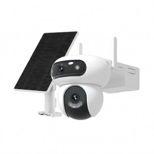 CAM IP PT DUAL EXTERIOR 4MP+4MP (WIFI/4G) C/BATERIA 10,400mAh+PANEL SOLAR 8W