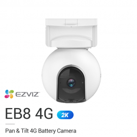 EB8 4G 2K  Cámara panorámica e inclinable 4G con batería