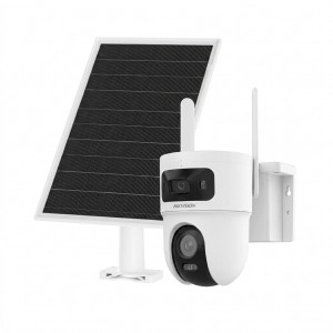 CAMARA DOBLE LENTE 4G DE 4MP+4MP IR30M C/PANEL SOLAR 8W Y BATERIA 9000mAh